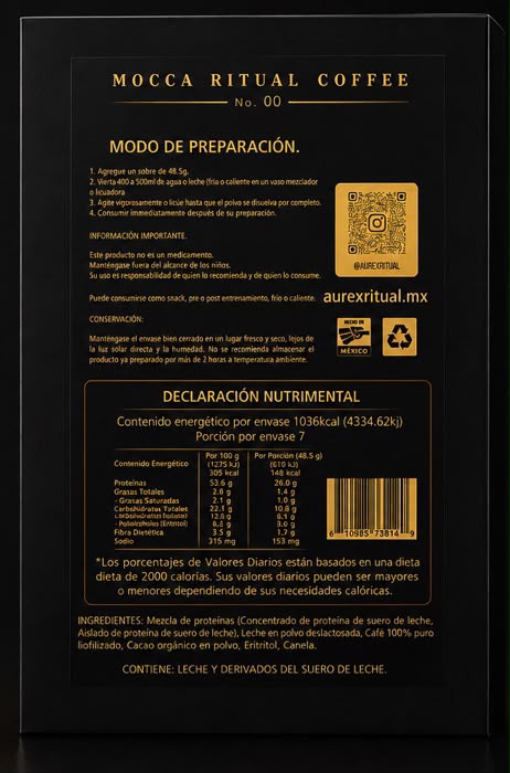 Vault Ritual Edition 7 sobres individuales sabor Mocca